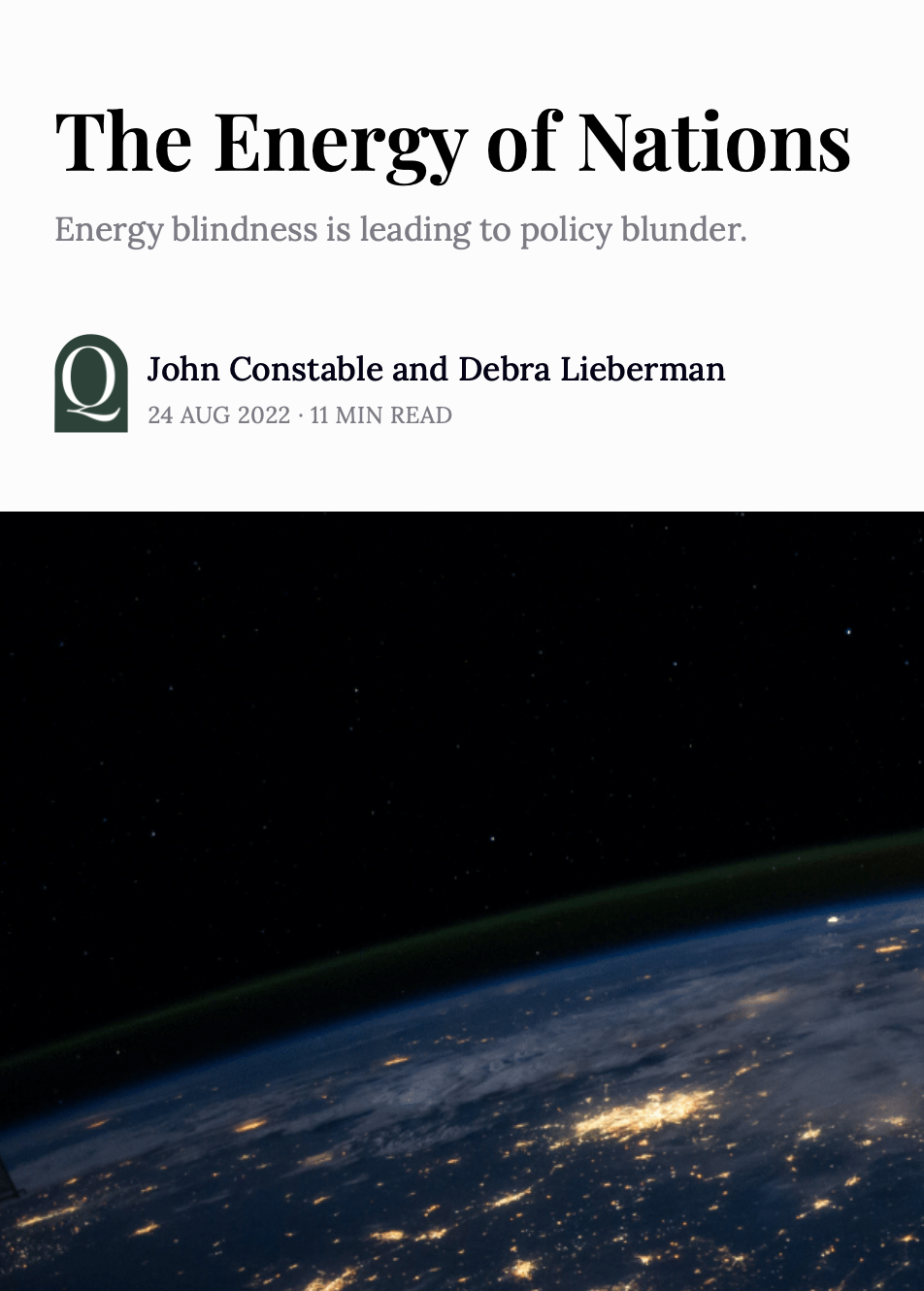 Quillette - The Energy of Nations